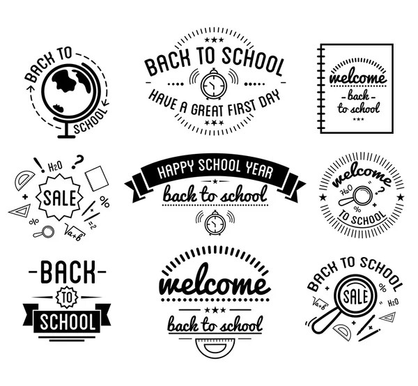 Back to School Label — Stock Vector