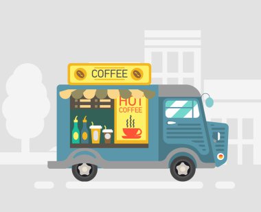 Kahve van yan görünüm.