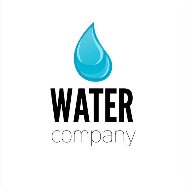 Wassertropfen-Logo — Stockvektor