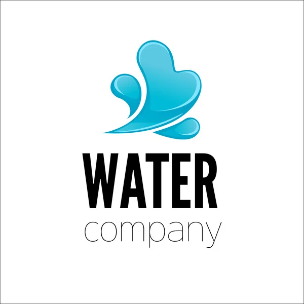 Logo de gota de agua — Vector de stock