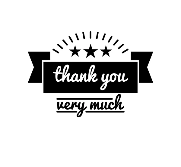 Thank you label. — Stock Vector