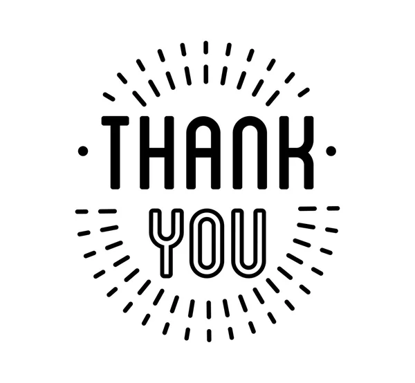 Thank you label. — Stock Vector