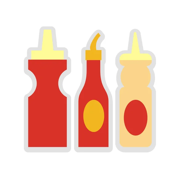 Ensemble de trois sauces . — Image vectorielle