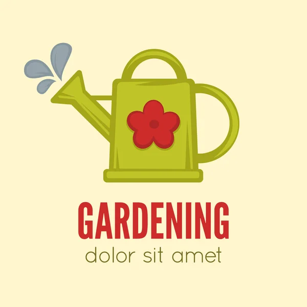 Gartencenter Emblem oder Etikett, — Stockvektor