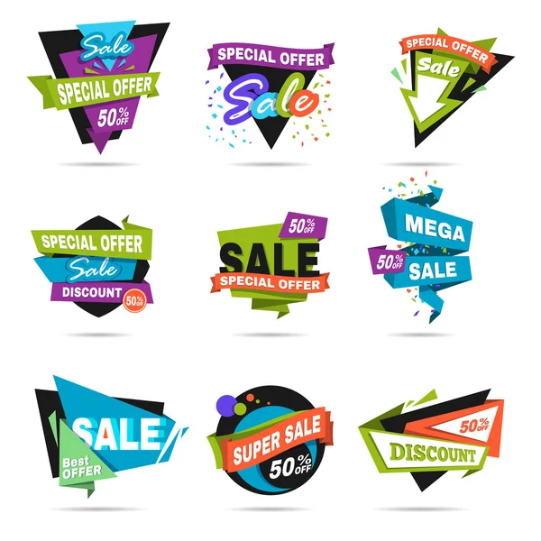 Super Sale Banner Set. — Stockvektor