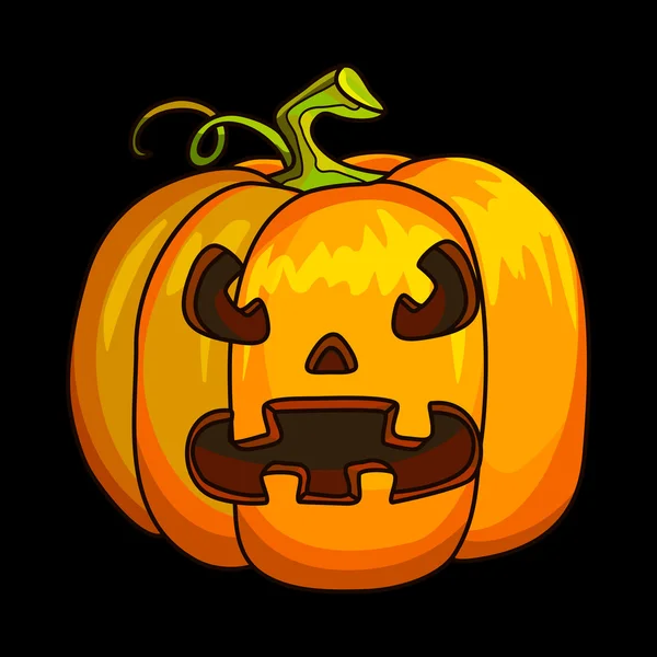 Halloween pompoen hefboom lantaarn. — Stockvector