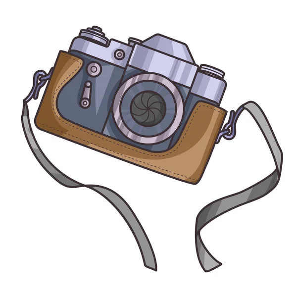 Ρετρό ή vintage φωτογραφική μηχανή διάνυσμα. — Διανυσματικό Αρχείο