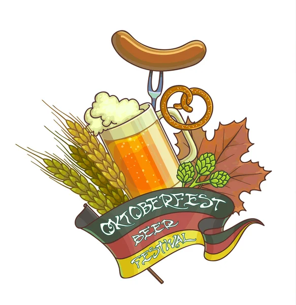 Octoberfest design de desenhos animados festival de cerveja —  Vetores de Stock