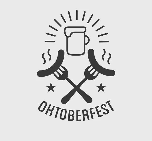 Oktoberfest festival de cerveja tipografia lettering —  Vetores de Stock