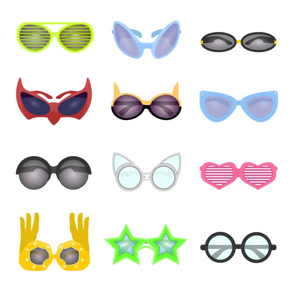 Set de ochelari de moda . — Vector de stoc