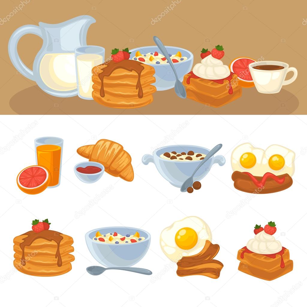 breakfast food set