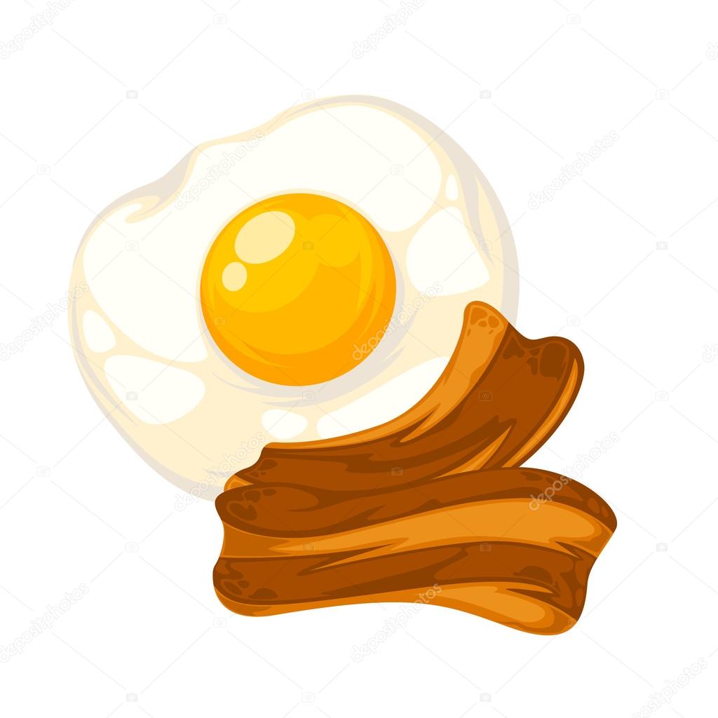 Healthy food eggs and bacon — Stock Vector © Sonulkaster 124151418