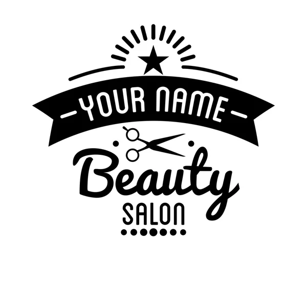 Salon de coiffure et salon de beauté logo — Image vectorielle