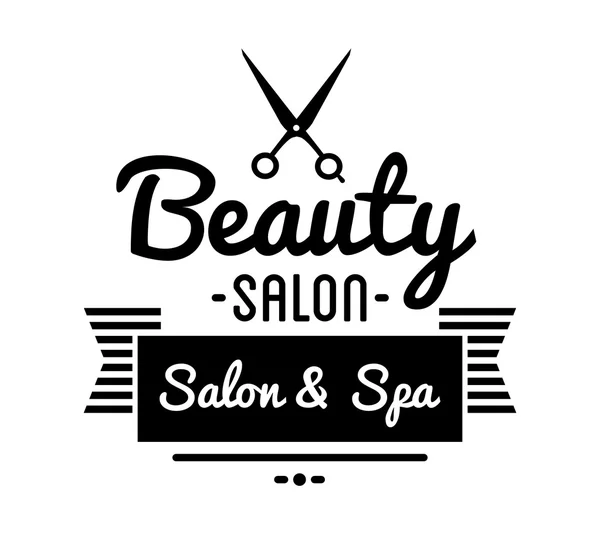 Barbiere e salone di bellezza logo — Vettoriale Stock