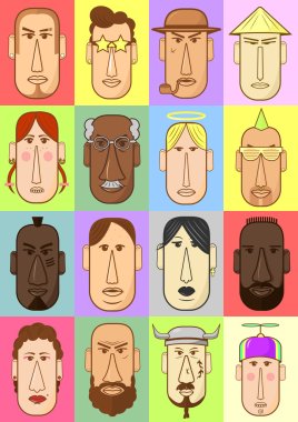 Set of person characters. clipart