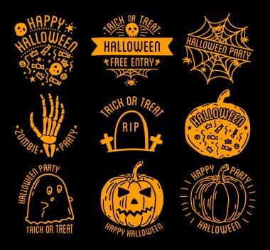 Mutlu Cadılar Bayramı logosu 