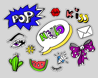 Stikers konuşma balonları ile