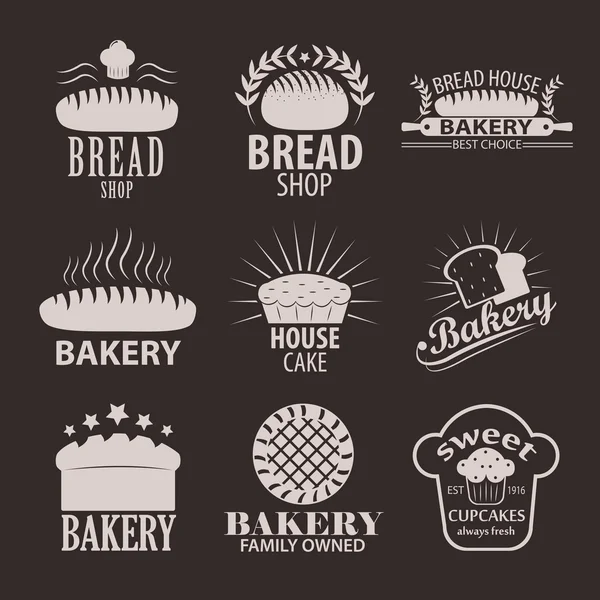 베이커리 또는 케이크와 빵 가게 — 스톡 벡터