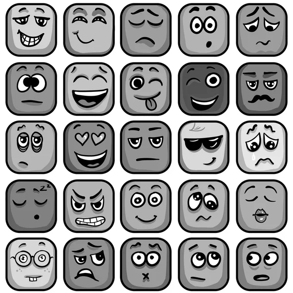 Σύνολο των χαριτωμένο emoticons — Διανυσματικό Αρχείο