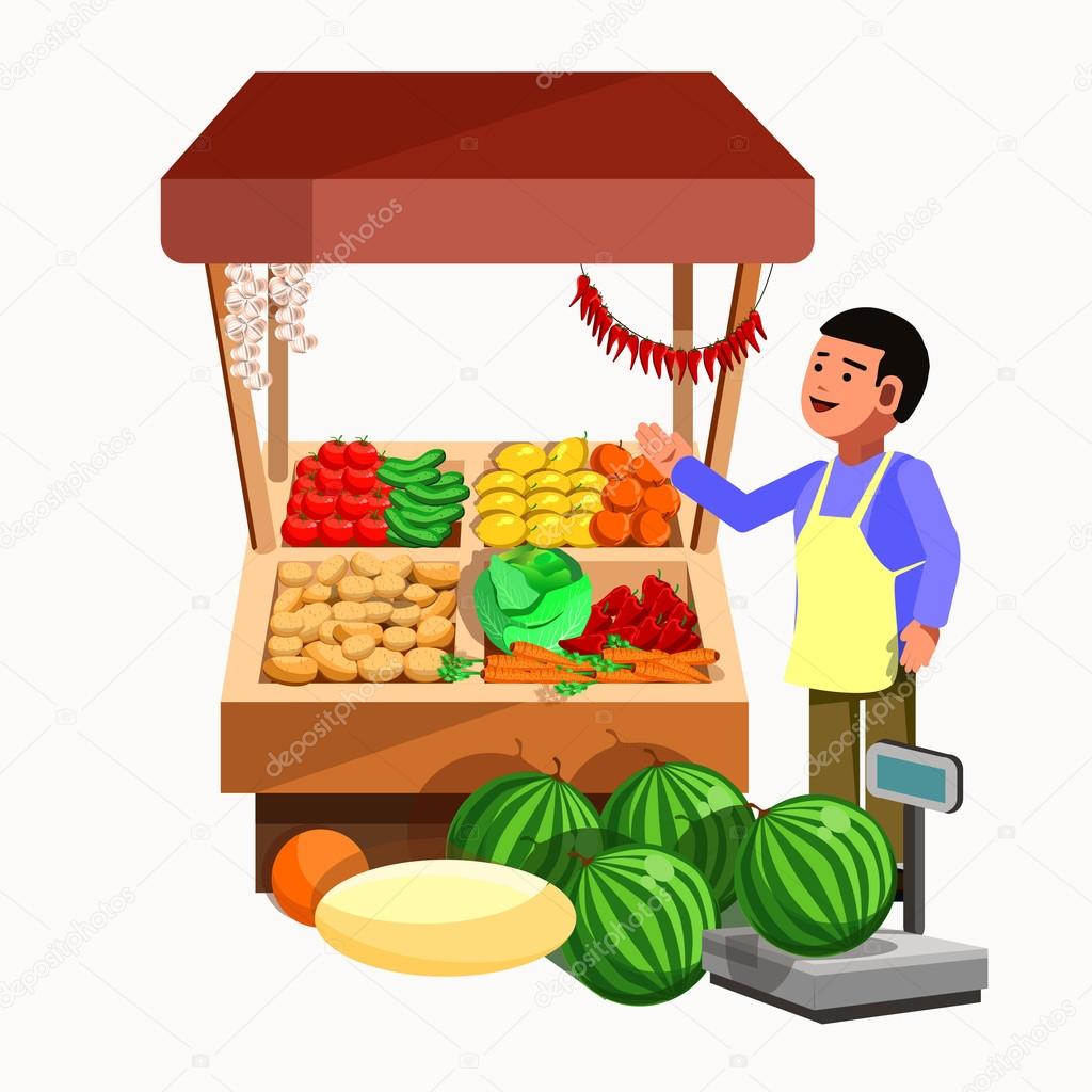 Vegetables and fruits product seller