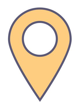 Çevrimiçi haritalarda ve navigasyonlarda kullanılan konum belirteçleri. Nokta, konum ve seyahat, konum ya da arama işaretli izole simge. Hedef hedefte. Düz biçimli vektör