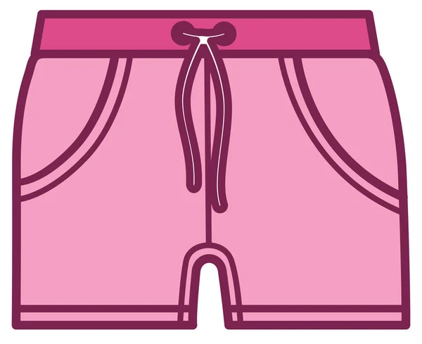 Pantalon Rose Pour Enfants Sous Vêtements Pour Enfants Icône Isolée — Image vectorielle