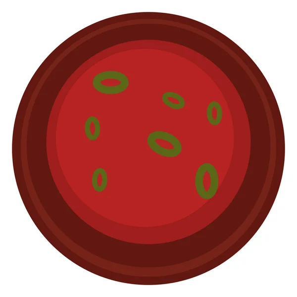 Cuisine Traditionnelle Mexicaine Icône Isolée Bol Avec Soupe Aux Tomates — Image vectorielle