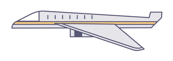 Servicios Logísticos Que Entregan Mercancías Todo Mundo Avión Volador Aislado — Vector de stock