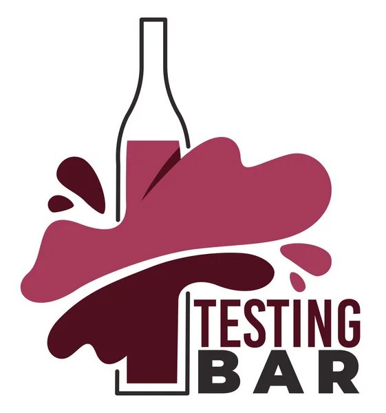 Şarap Tatmak Alkollü Içeceklerin Tadını Çıkarmak Şişede Alkol Biraz Sıvı — Stok Vektör