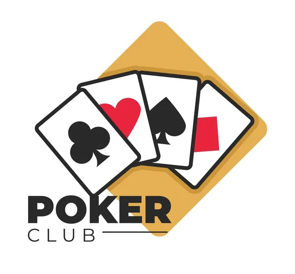Kasino Poker Klub Hazardní Hry Hrát Karty Izolované Ikony Blackjack — Stockový vektor