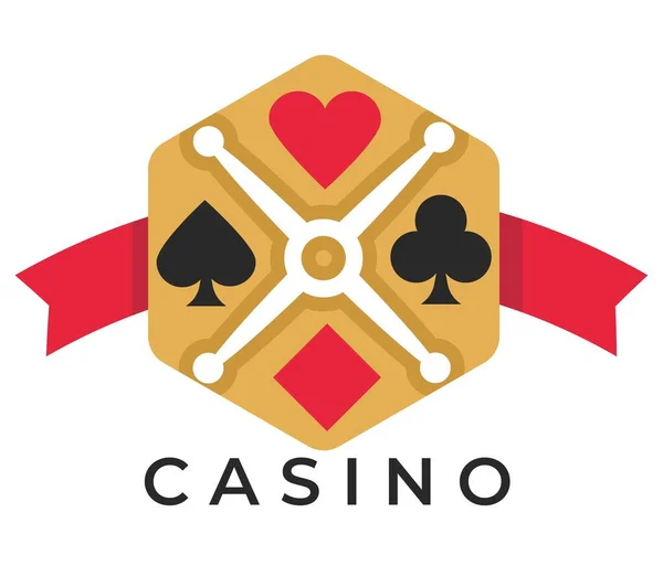 Juegos Azar Casino Icono Aislado Juego Cartas Juegos Póquer Vector — Archivo Imágenes Vectoriales