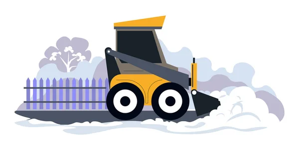Specjalne Maszyny Czyszczące Drogi Śniegu Usuwania Lub Lodu Dróg Autostrad — Wektor stockowy