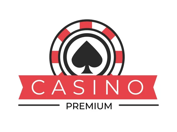 Apuestas Casino Club Aislado Icono Espadas Signo Póquer Chip Vector — Archivo Imágenes Vectoriales