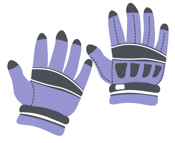 Accessoires Vêtements Chauds Hiver Pour Saison Froide Givrée Gants Entraînement — Image vectorielle