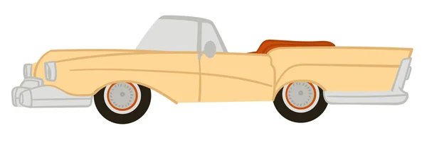 Antiguo Coche Americano Elegante Moda Sin Techo Icono Aislado Del — Vector de stock