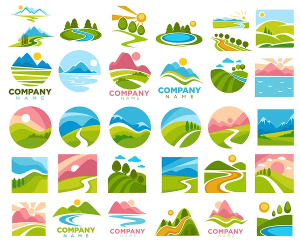 Rural Area Landscapes Views Nature Paths Roads Sunshine Summer Spring Stock Illustration
