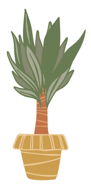 Διακόσμηση Για Σπίτι Γραφείο Απομονωμένη Διακόσμηση Γλάστρα Φυτεμένο Δέντρο Για — Διανυσματικό Αρχείο