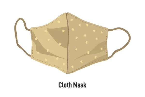 Ткань маски с ремнями, ручной работы лицо покрытия — стоковый вектор
