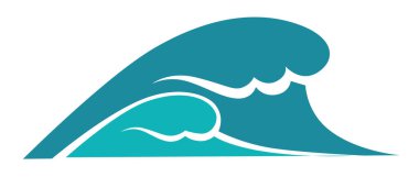 Okyanus ya da deniz dalgası, su sıçraması ya da fırtına vektörü