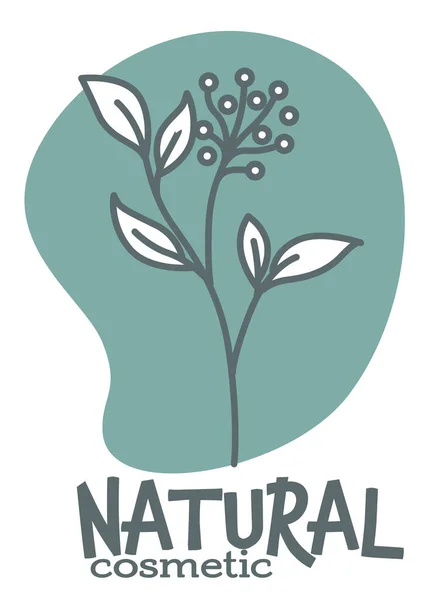 Kosmetyki naturalne z wektorem składników biologicznych — Wektor stockowy