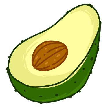 Tohum ve kabuklu avokado sebzesi, egzotik meyve.