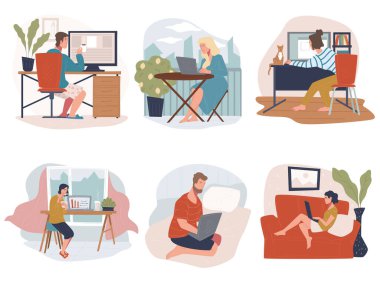 Evden çalışanlar, iş yerinden bağımsız çalışanlar.