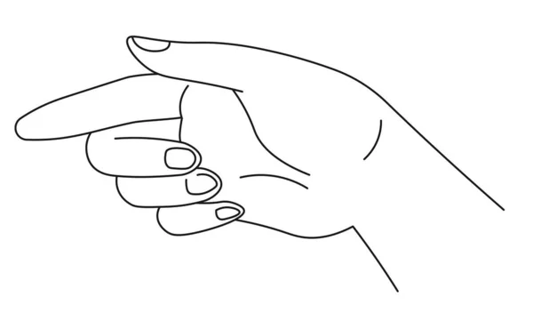 Hand pekar med pekfingret, indikerar tecken — Stock vektor