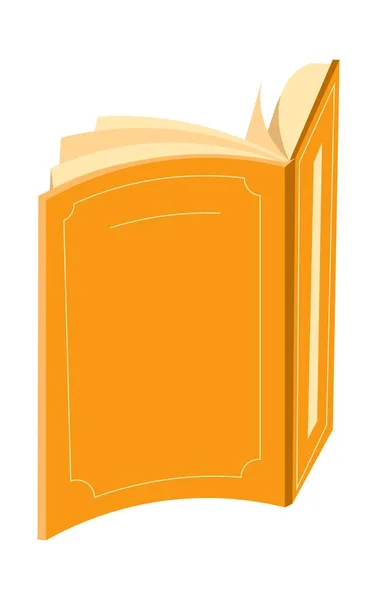 Libro Texto Escuela Universidad Del Estudiante Con Cubierta Suave Icono — Vector de stock
