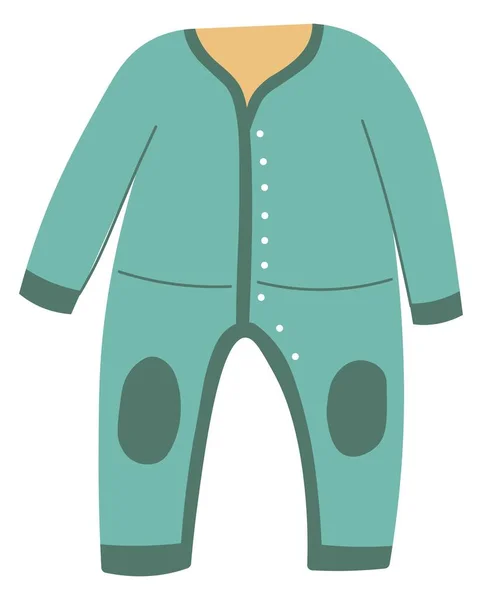 Kindermode Stijlvolle Kleding Geïsoleerd Model Jumpsuit Met Knopen Patches Knieën — Stockvector