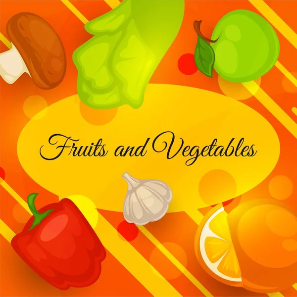 Alimentación Alimentación Saludables Nutrición Estilo Vida Frutas Verduras Para Una — Vector de stock