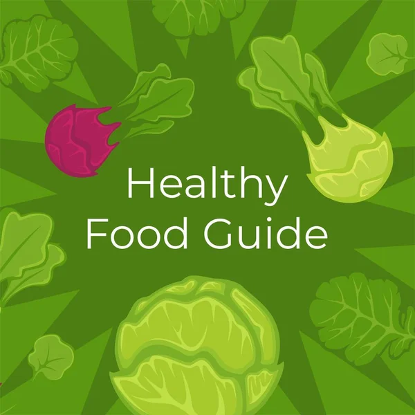 Výživa Strava Bázi Rostlin Zeleniny Organické Přírodní Potraviny Zdravý Průvodce — Stockový vektor