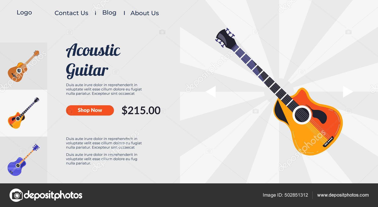 Inspirar borroso cebolla Music Shop Online Catalog Assortment Musical Instruments Acoustic Guitar  Reviews Stock Vector Image by ©Sonulkaster #502851312