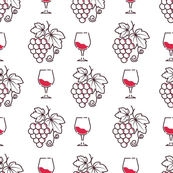 酿酒厂和葡萄酒味觉变质型病媒 — 图库矢量图片