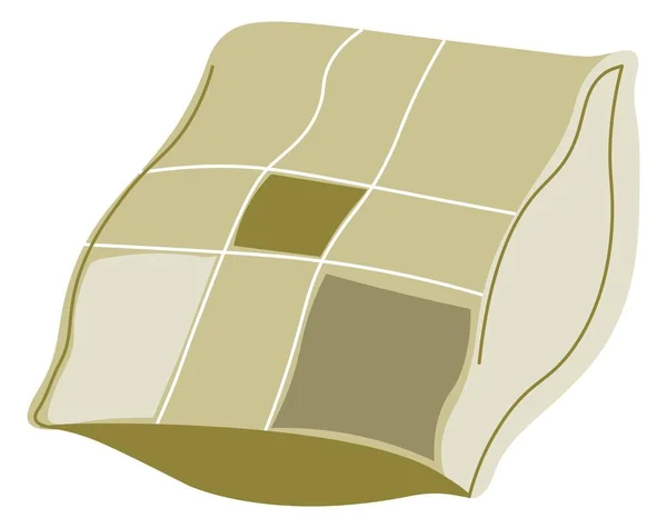 Almohada con patrón cuadrado, diseño de cojín pequeño — Archivo Imágenes Vectoriales